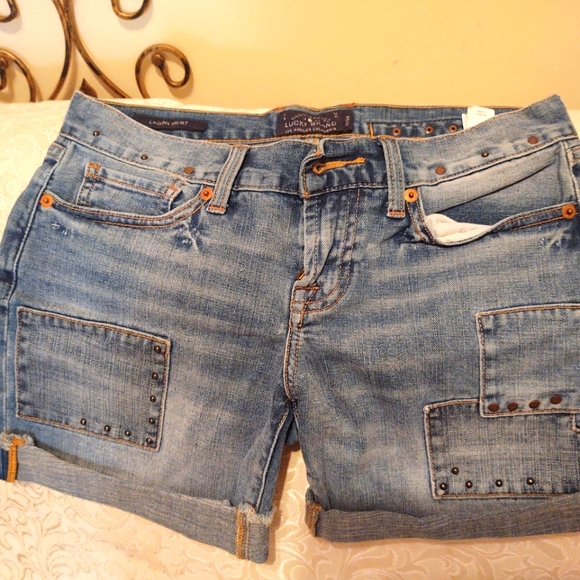 Lucky Brand Pants - Lucky Brand Denim Cuffed Laguna Shorts Size 24